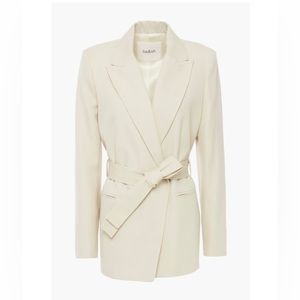 ba&sh cotton linen-blend wrap blazer